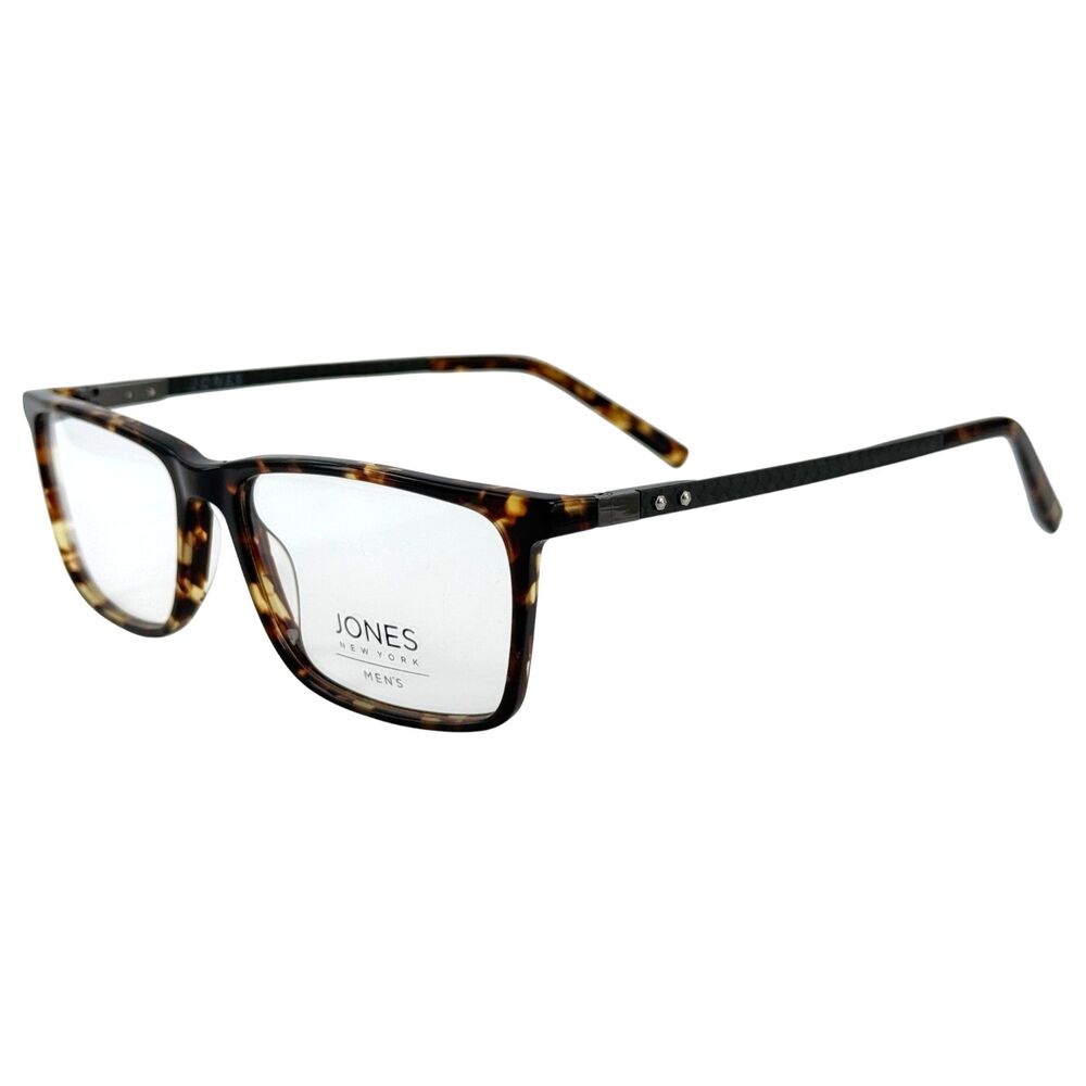 Jones New York VJOM540 Mens Plastic Eyeglass Frame Havana 56-16 w Case